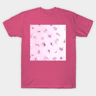 flowers, pink background T-Shirt